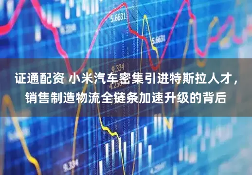 证通配资 小米汽车密集引进特斯拉人才，销售制造物流全链条加速升级的背后